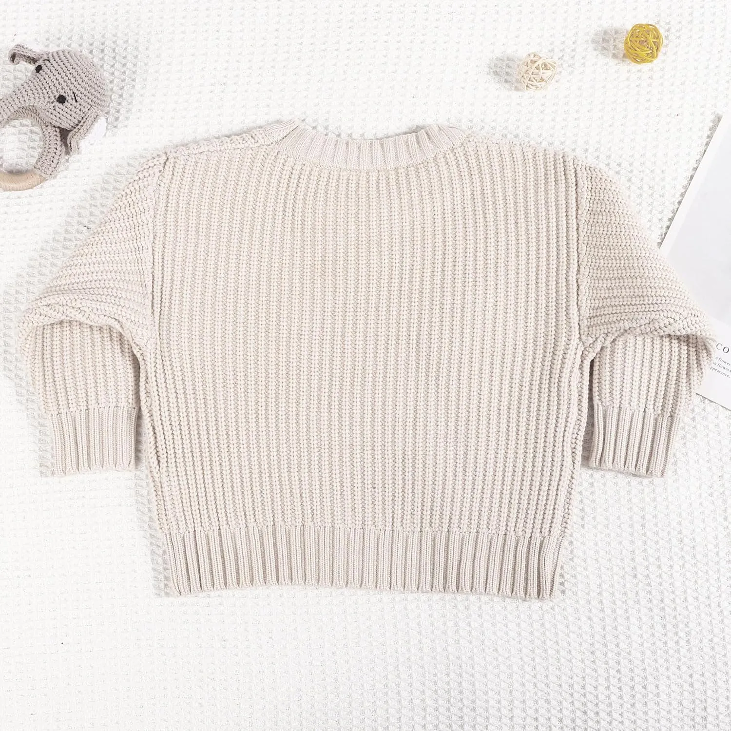 1st First Birthday Outfit Girl Boy One Sweater Embroidery Knit Pullover Fall Winter Clothes with Baby Gift Bag