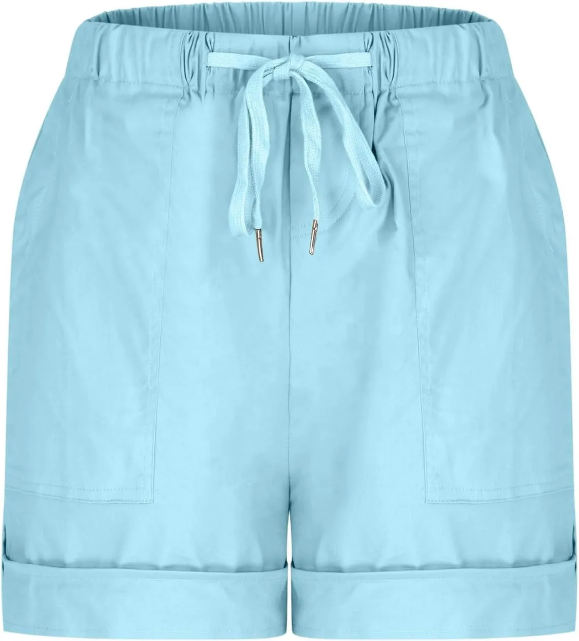2025 Women's Cargo Shorts Casual Summer Elastic High Waisted Shorts Athletic Hiking Outdoor Outfits with Pockets