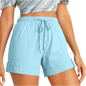 2025 Women's Cargo Shorts Casual Summer Elastic High Waisted Shorts Athletic Hiking Outdoor Outfits with Pockets
