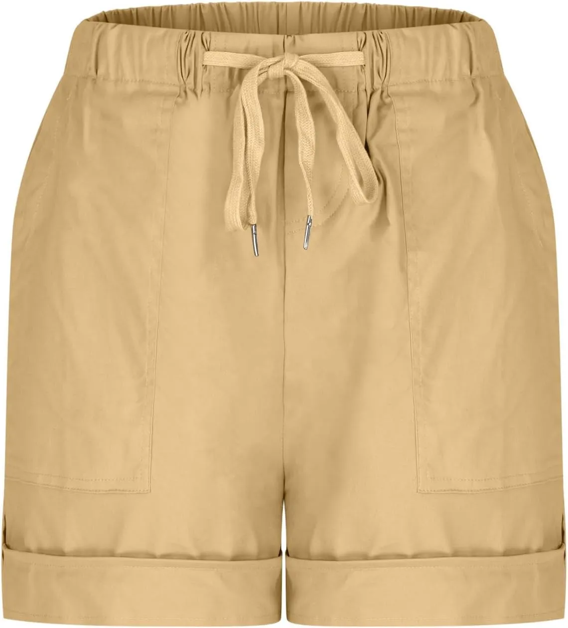 2025 Women's Cargo Shorts Casual Summer Elastic High Waisted Shorts Athletic Hiking Outdoor Outfits with Pockets