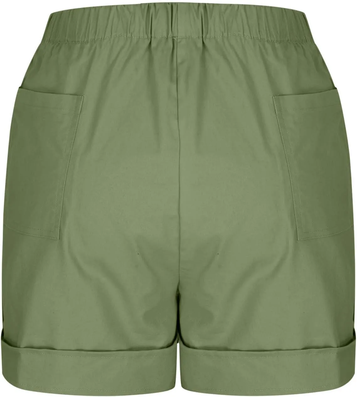 2025 Women's Cargo Shorts Casual Summer Elastic High Waisted Shorts Athletic Hiking Outdoor Outfits with Pockets