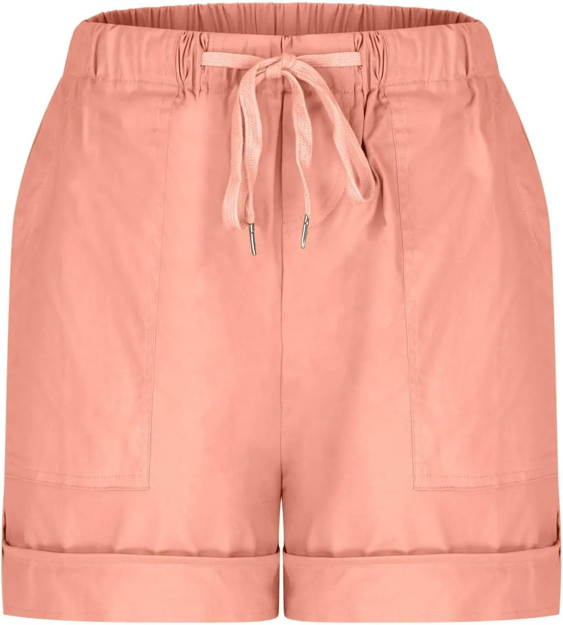 2025 Women's Cargo Shorts Casual Summer Elastic High Waisted Shorts Athletic Hiking Outdoor Outfits with Pockets