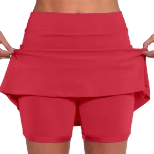 aihihe Golf Skirts for Women with Shorts Pink Dress Shorts Black Cotton Linen Skirt Women