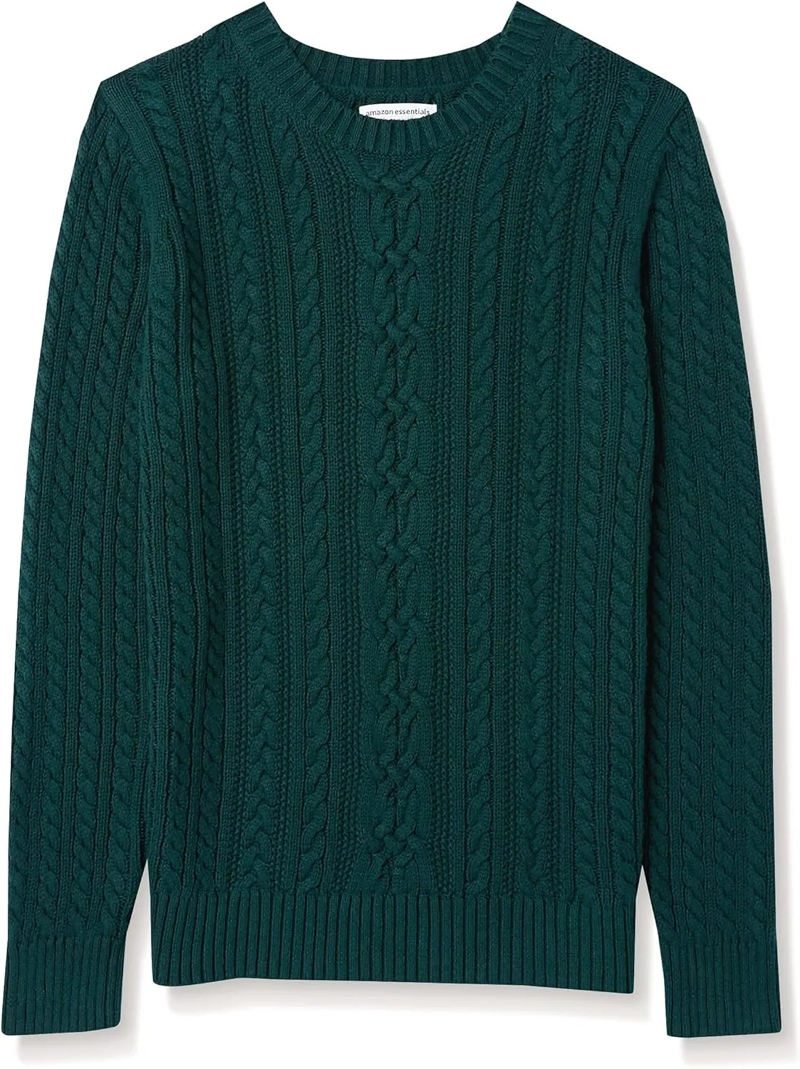 Amazon Essentials Women's Fisherman Cable Long-Sleeve Crewneck Sweater (Available in Plus Size)