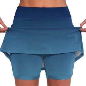 Athletic Skorts for Woman Elastic High Waisted Tennis Golf Skirts with Built-in Shorts Yoga Skirts with Pockets