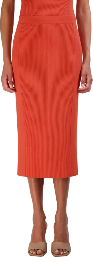 BCBGMAXAZRIA Women's Pull on Sweater Midi Pencil Skirt