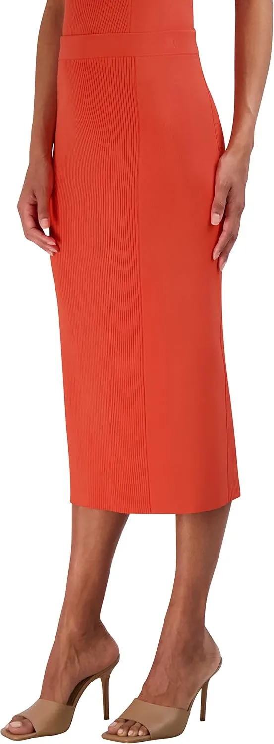 BCBGMAXAZRIA Women's Pull on Sweater Midi Pencil Skirt
