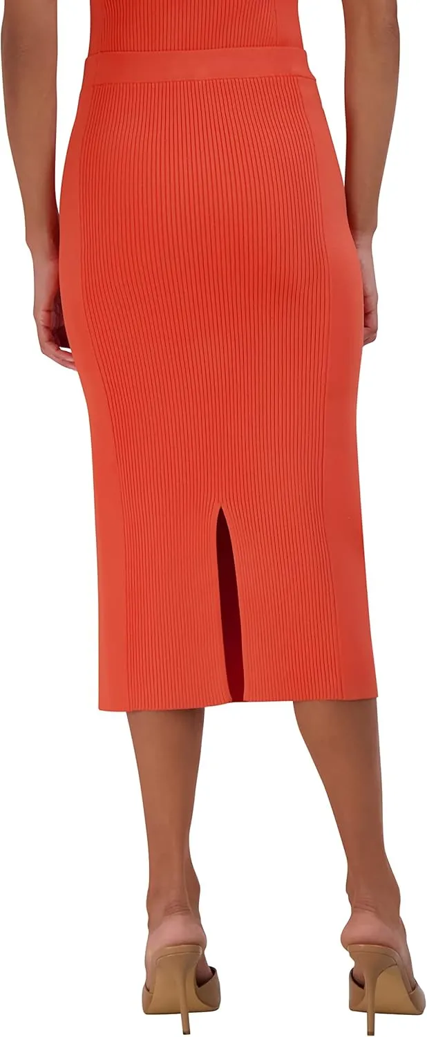 BCBGMAXAZRIA Women's Pull on Sweater Midi Pencil Skirt