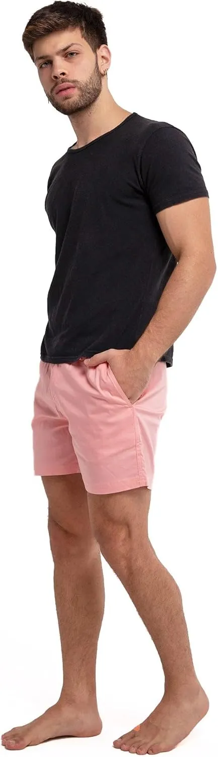 BERMIES Mens Cotton Stretch Shorts - 5.5 Inseam, Lightweight, Breathable, Stylish & Comfortable for Everyday Wear