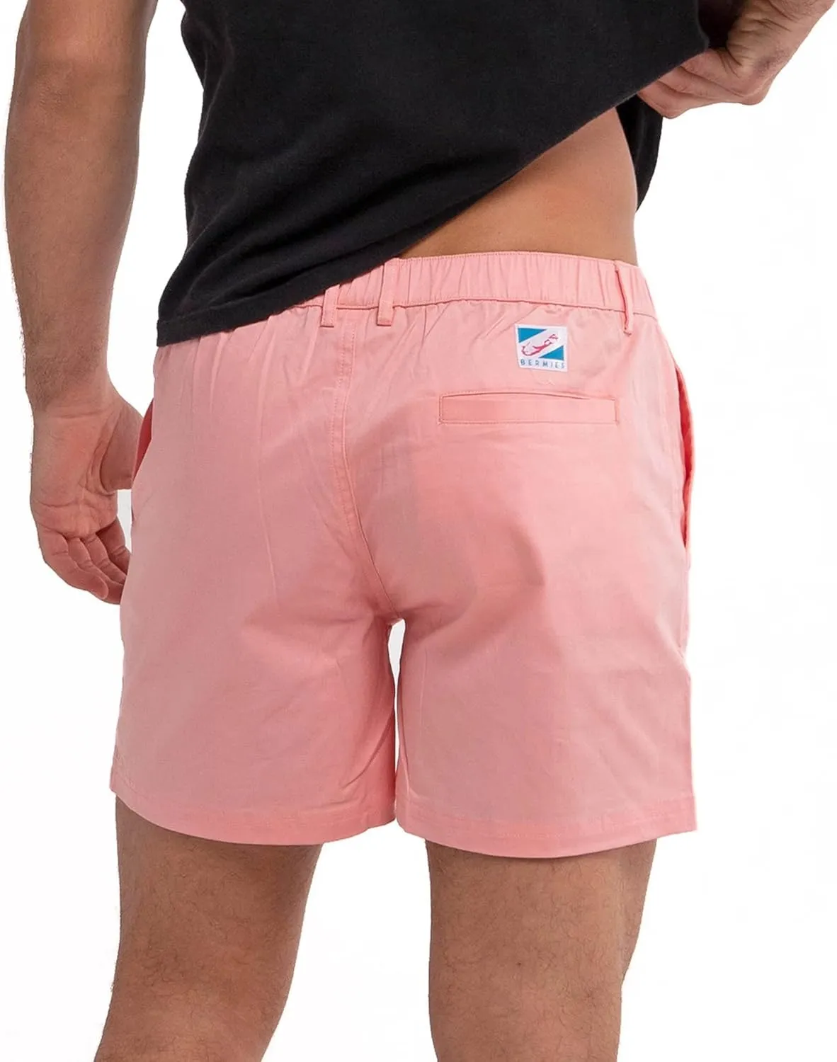 BERMIES Mens Cotton Stretch Shorts - 5.5 Inseam, Lightweight, Breathable, Stylish & Comfortable for Everyday Wear