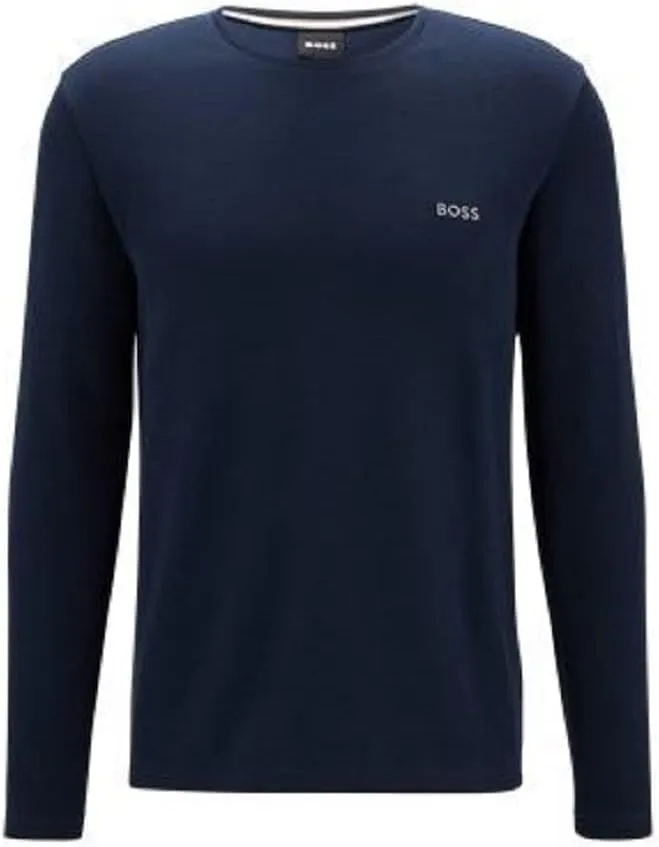 BOSS Men's Waffle Long Sleeve Shirt, Ivy Green, M