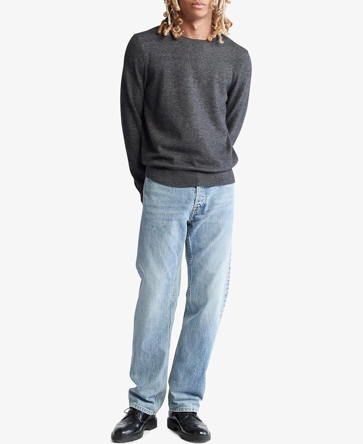 Calvin Klein Men's Merino Wool Blend Crewneck Sweater