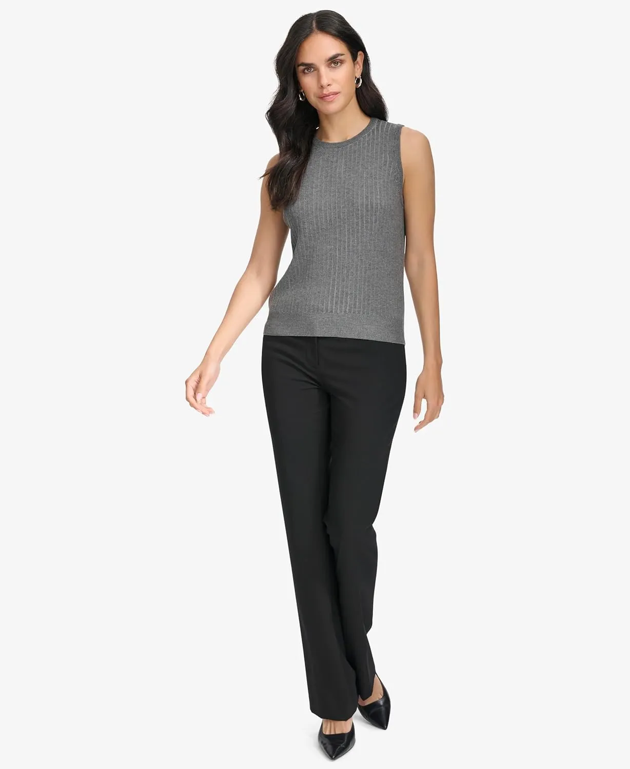 Calvin Klein Women's Sleeveless Round Neck Knit Sweater
