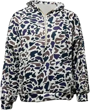 Camo Hoodie Y2k Quarter Zip Pullover Sweater Women Oversized Cute Hoodie Colorful Patchwork Cow Print Hoodies