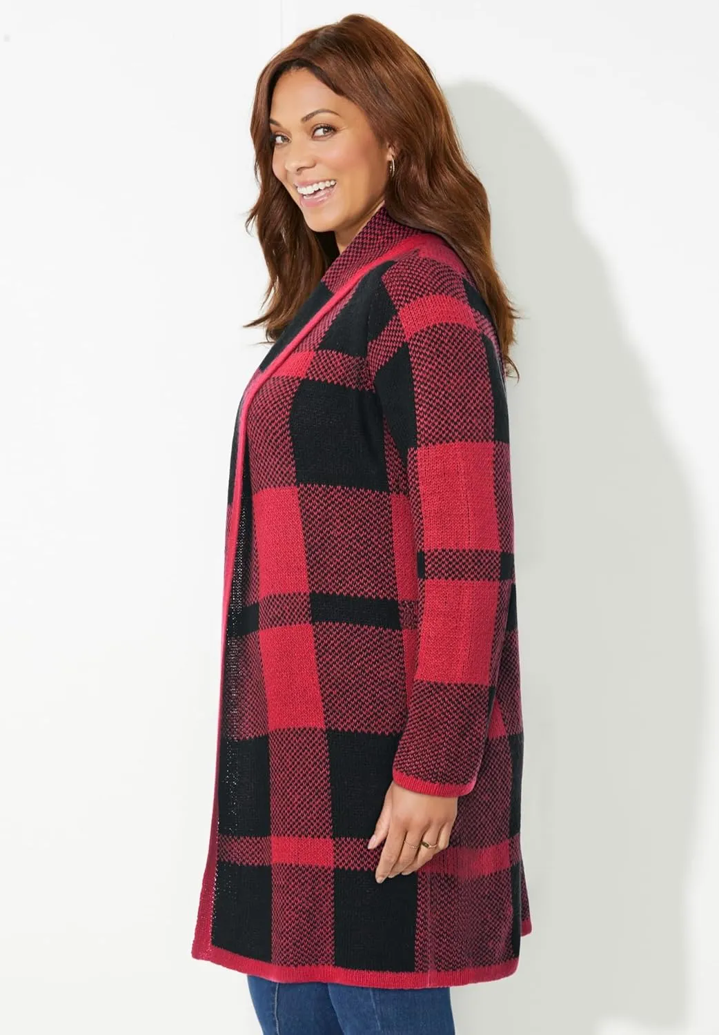 Catherines Women's Plus Size Country Village Sweater Cardigan