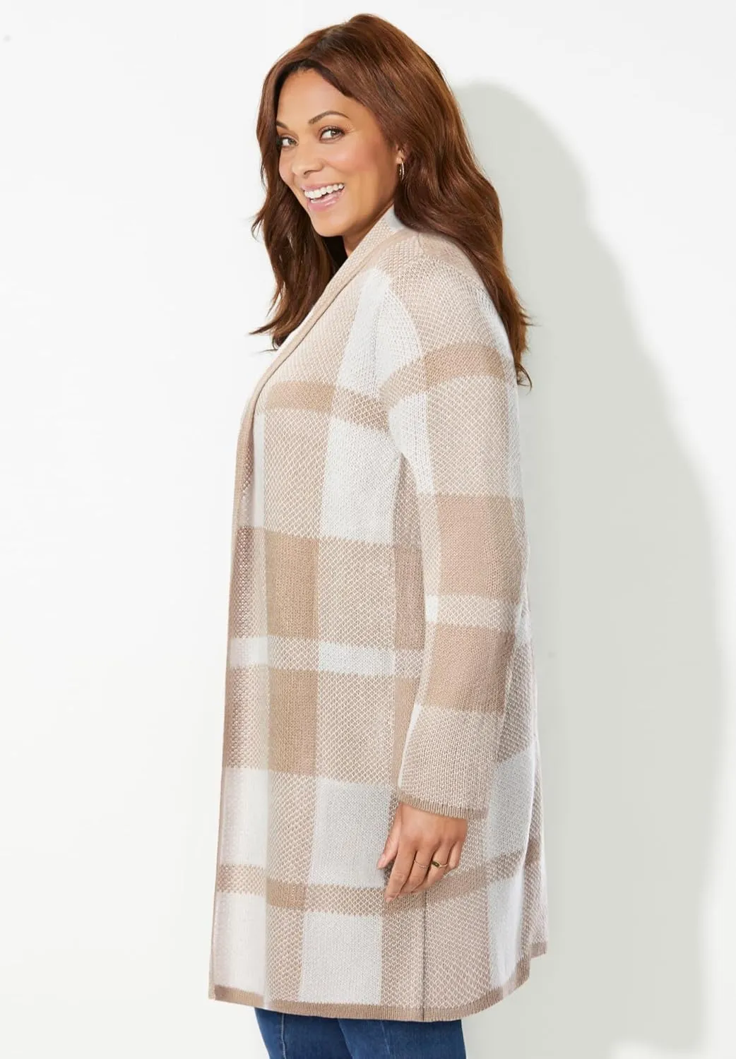 Catherines Women's Plus Size Country Village Sweater Cardigan