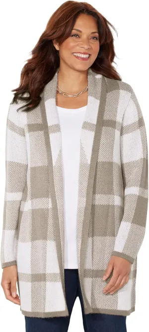 Catherines Women's Plus Size Country Village Sweater Cardigan