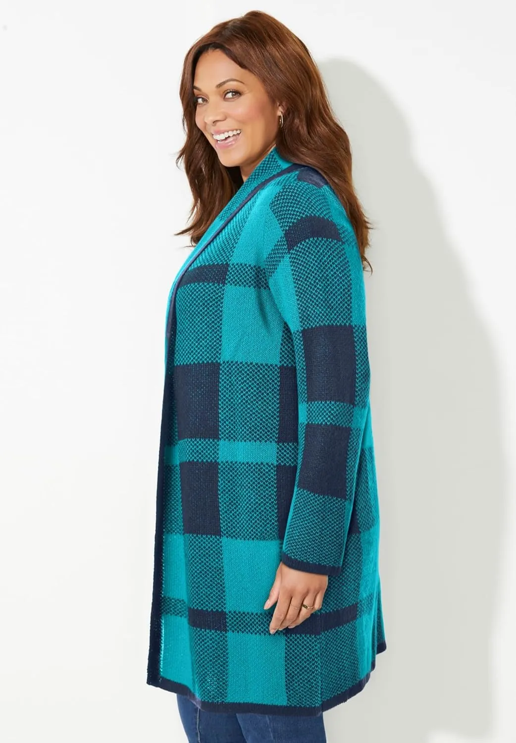 Catherines Women's Plus Size Country Village Sweater Cardigan