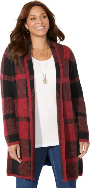 Catherines Women's Plus Size Country Village Sweater Cardigan