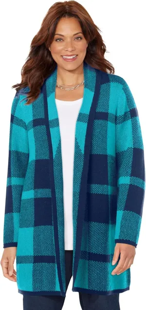 Catherines Women's Plus Size Country Village Sweater Cardigan