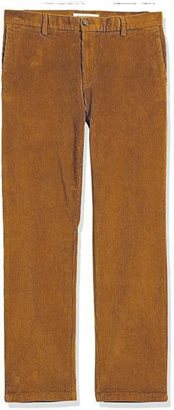 Corduroy Business Pants for Men Slim Fit Stretchy Button Down Straight-Leg Stylish Pant Casual Workout Dress Trousers