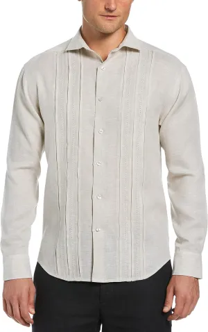 Cubavera Men's Long Sleeve Triple Tuck Emb Shirt