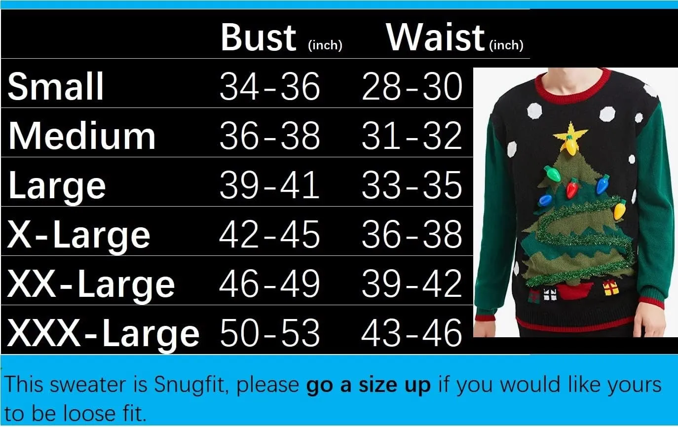 *daisysboutique* Men's Holiday Reindeer Snowman Santa Snowflakes Sweater