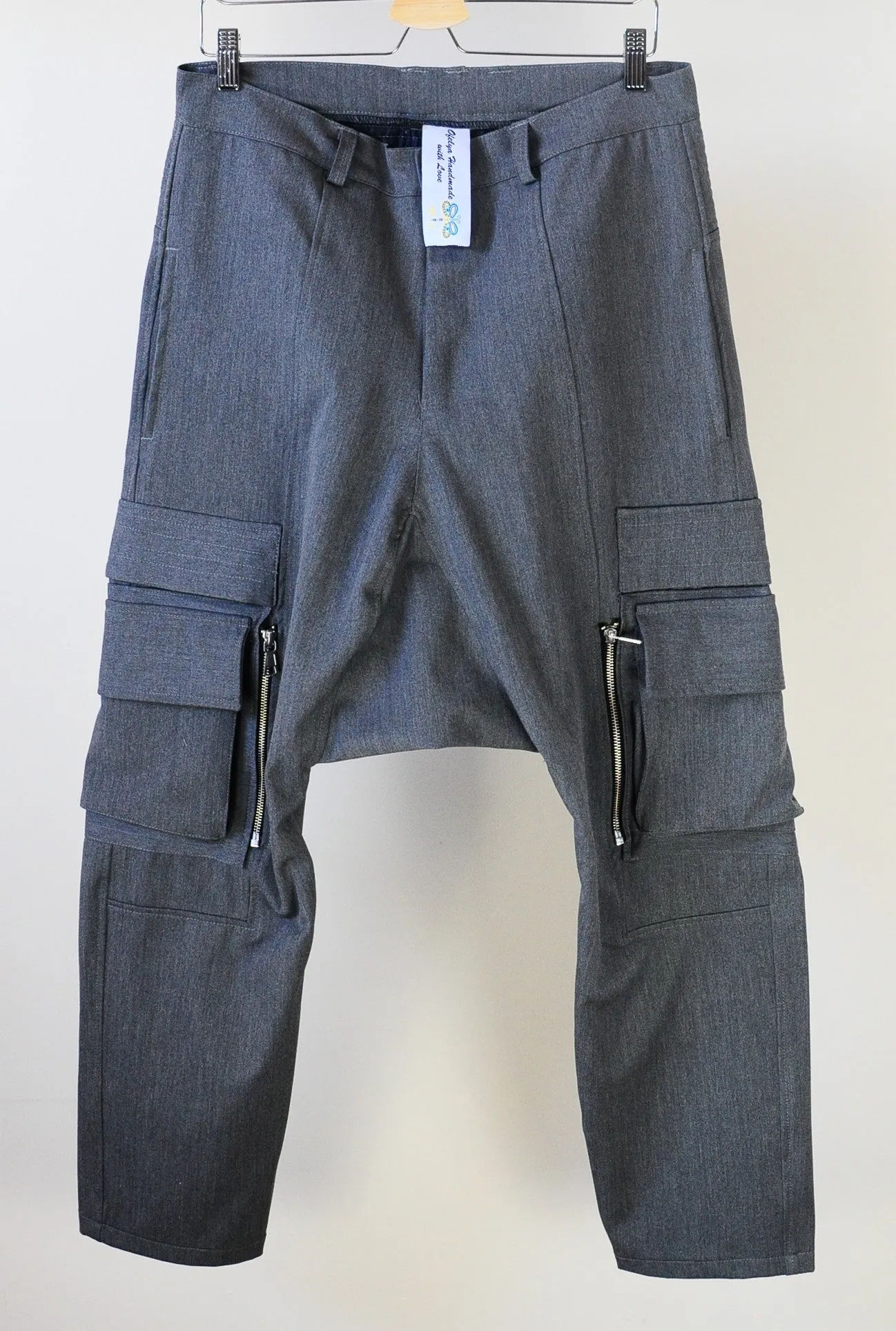 Drop-Rise Hiking Mountain Cargo Pants / Quilted Zip Pockets