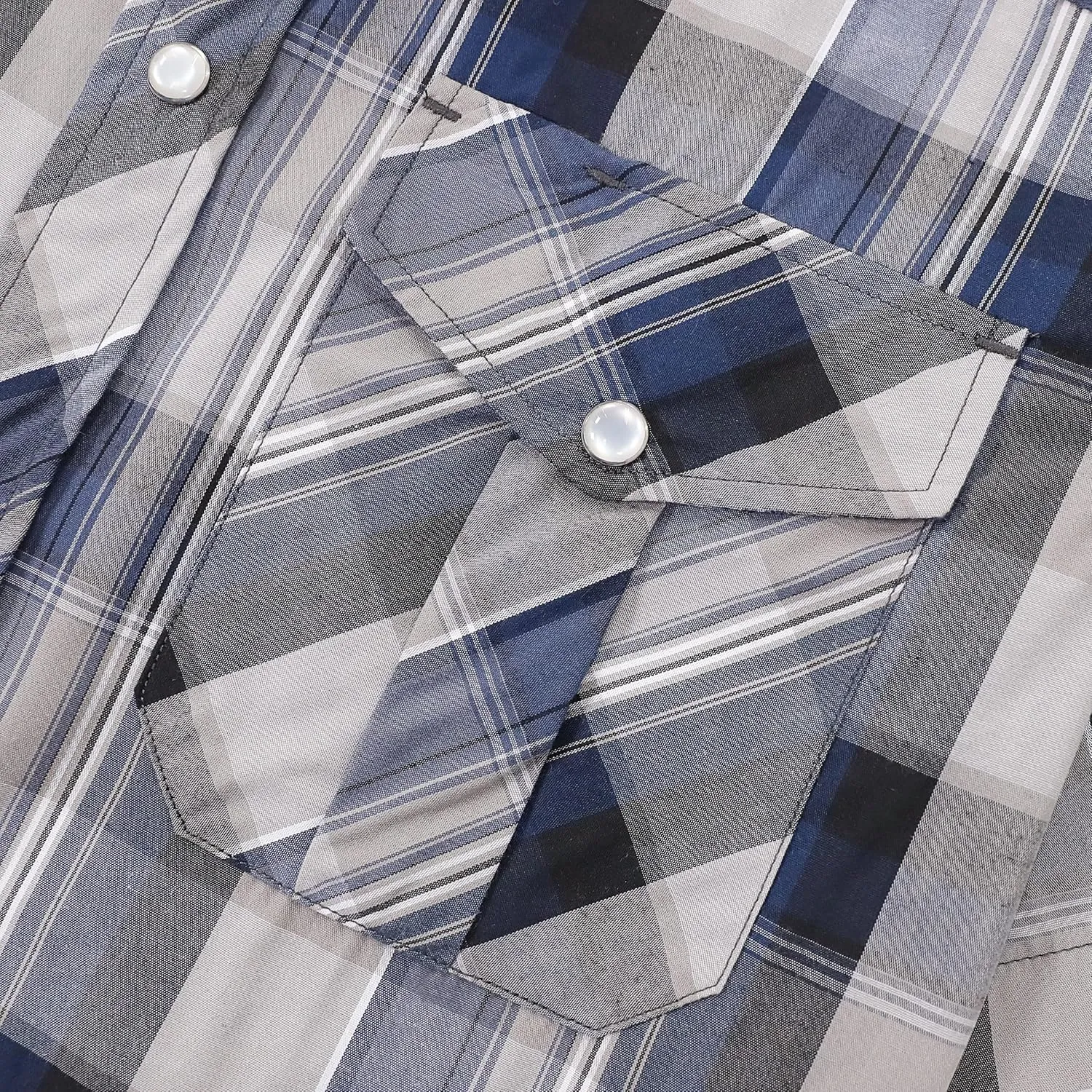 Dubinik Western Shirts for Men Short Sleeve Plaid Pearl Snap Shirts for Men Button Up Shirt Cowboy Casual Work Shirt