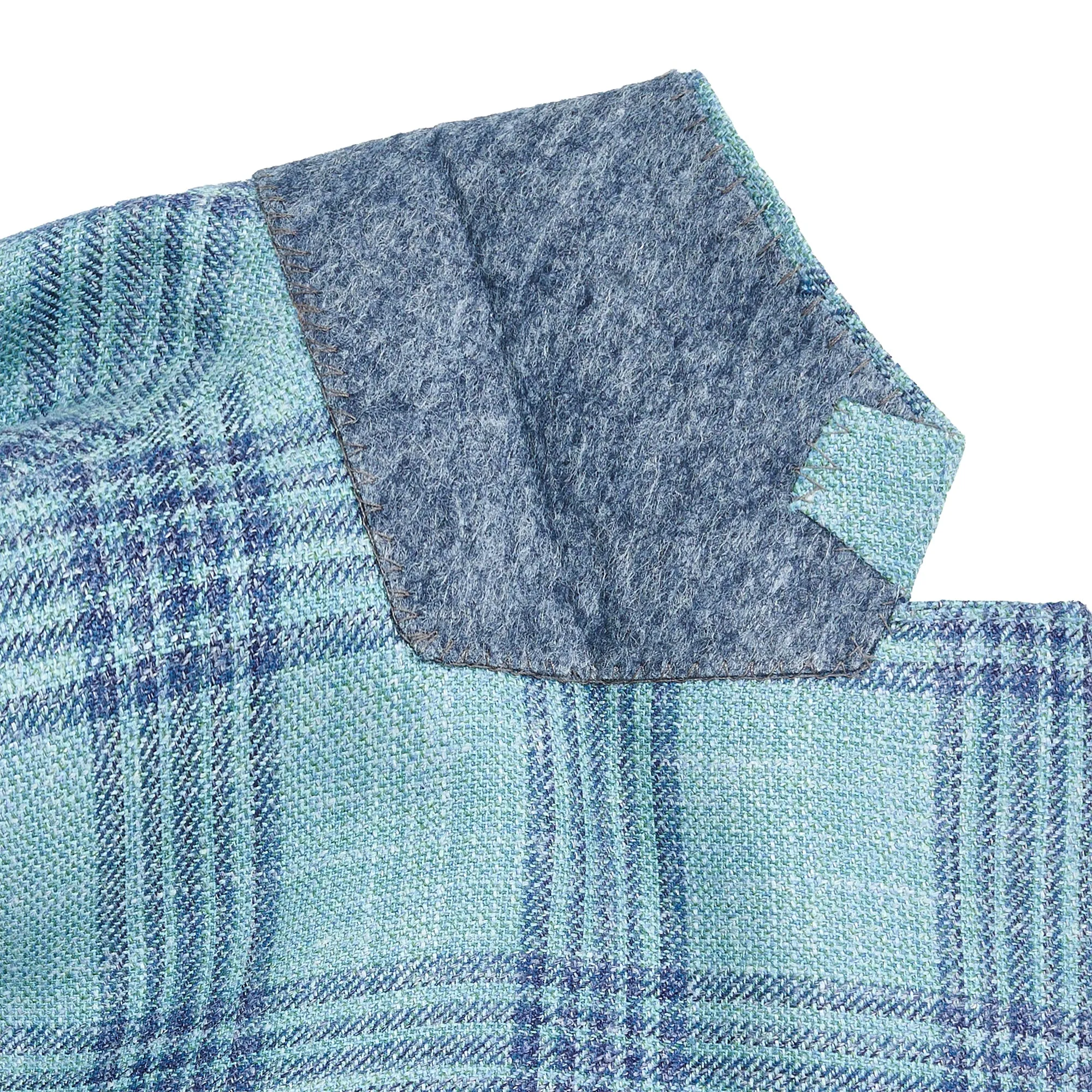 E. Thomas Deep Sea Plaid Sport Coat