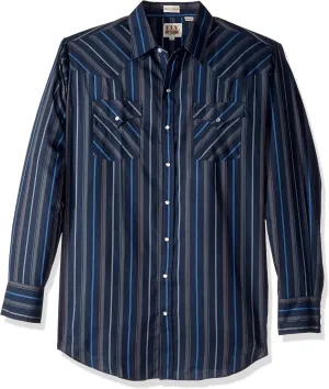 ELY CATTLEMAN Men's Long Sleeve Stripe Western Shirt