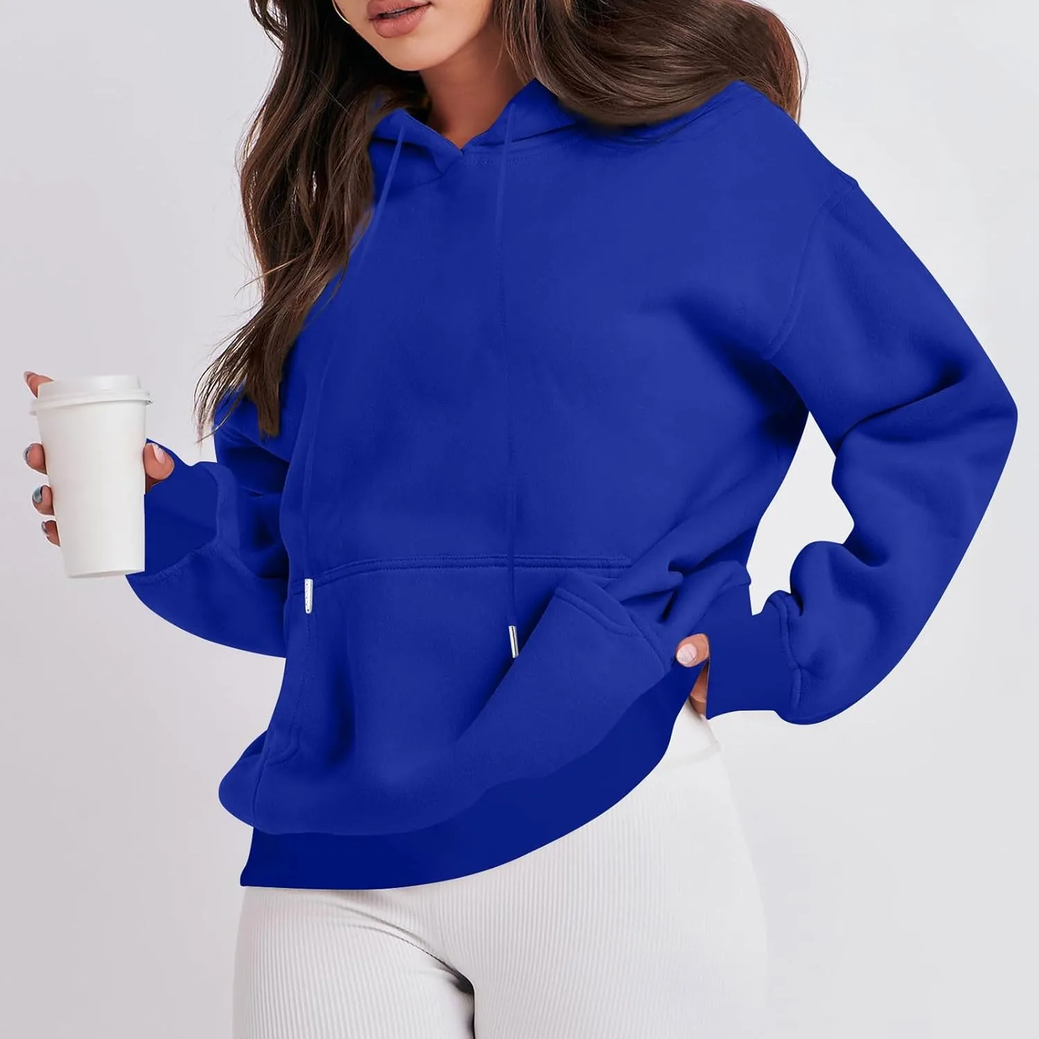 Fall Sweatshirts, Womens Oversized Sweatshirts Pullover Hoodies Fleece Sweaters Long Sleeve With Pockets Winter Fall