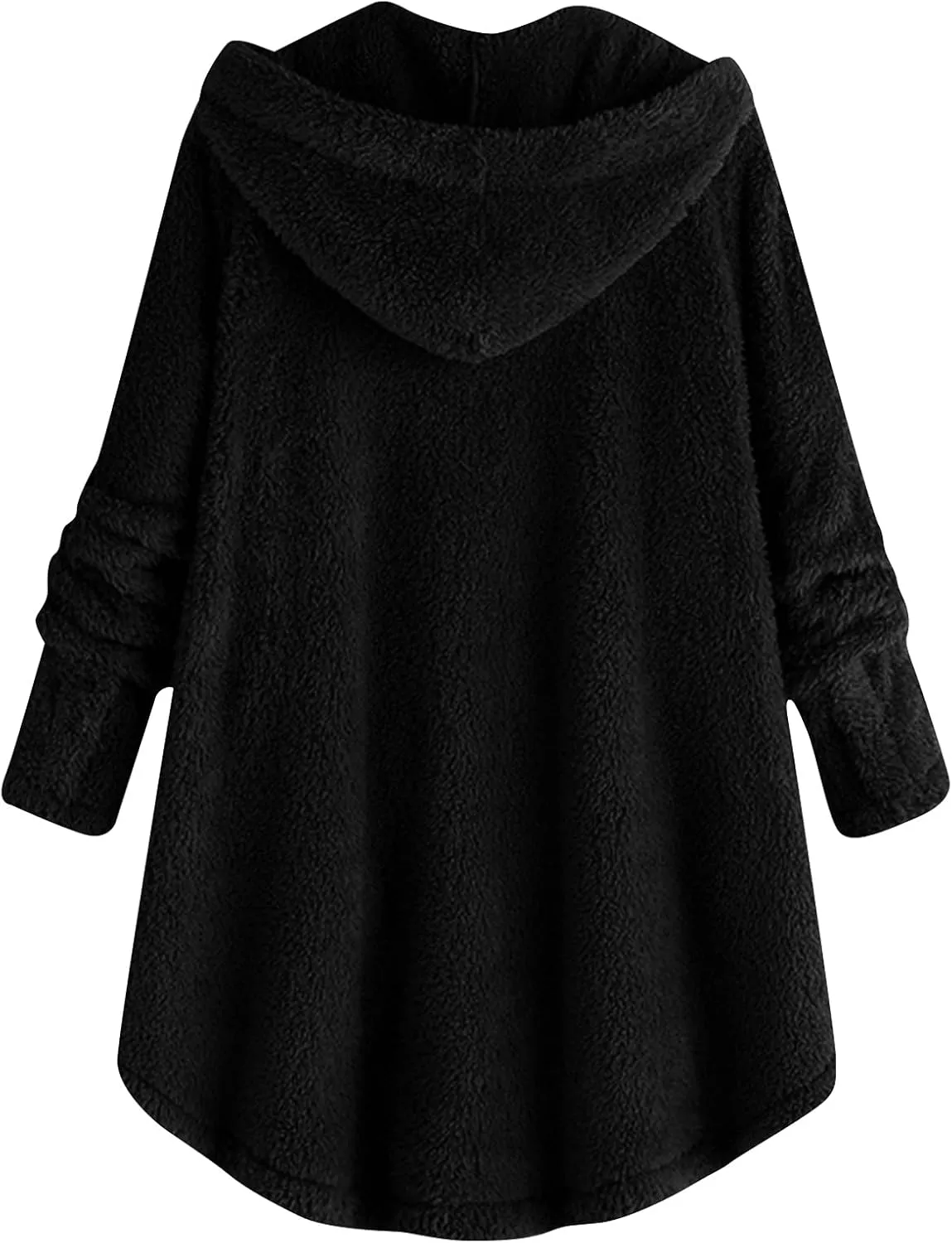Fleece Hooded Jacket Women,2023 Winter Warm Fuzzy Cute cat Ear Hoodies Sweatshirt Oversized Coat with Pockets