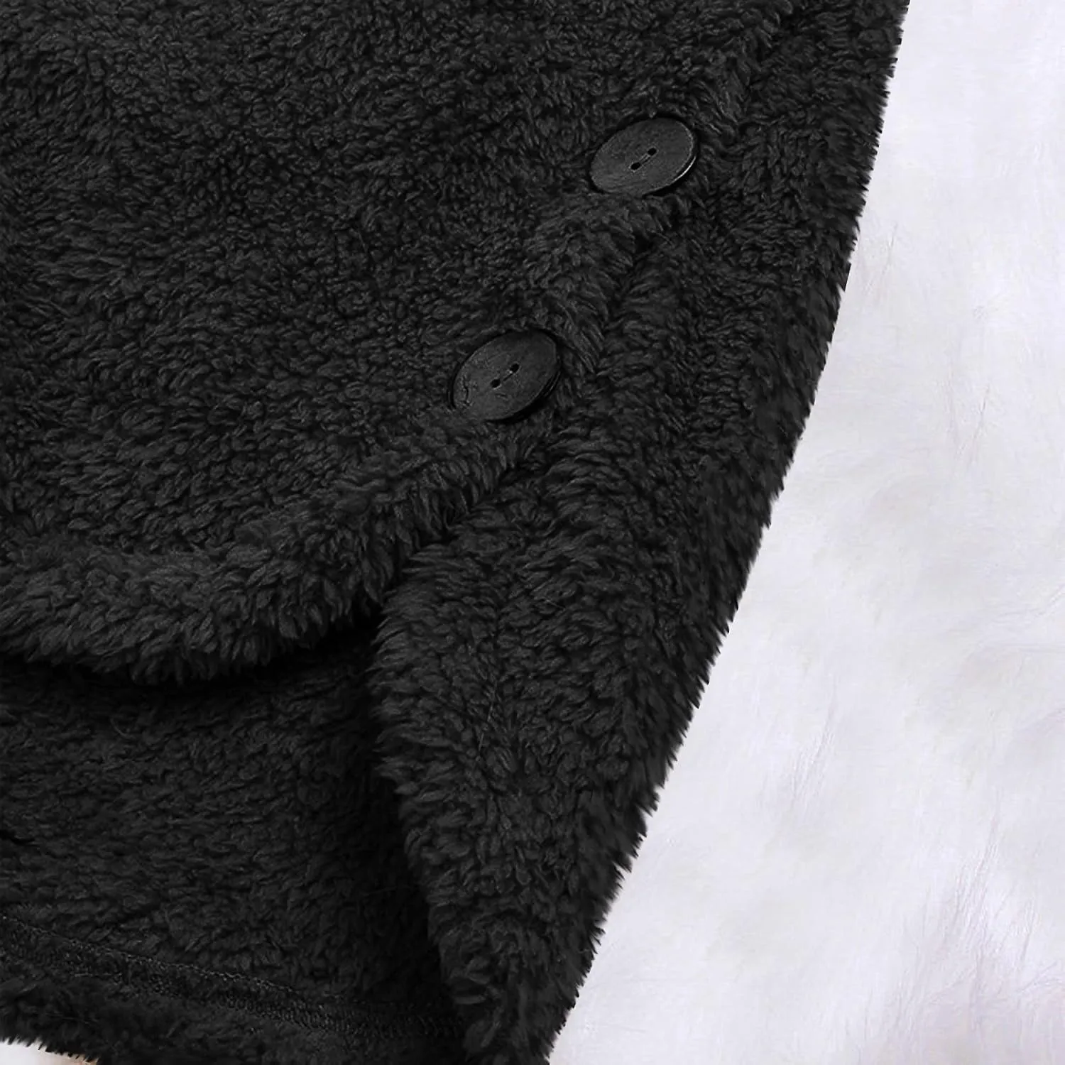 Fleece Hooded Jacket Women,2023 Winter Warm Fuzzy Cute cat Ear Hoodies Sweatshirt Oversized Coat with Pockets