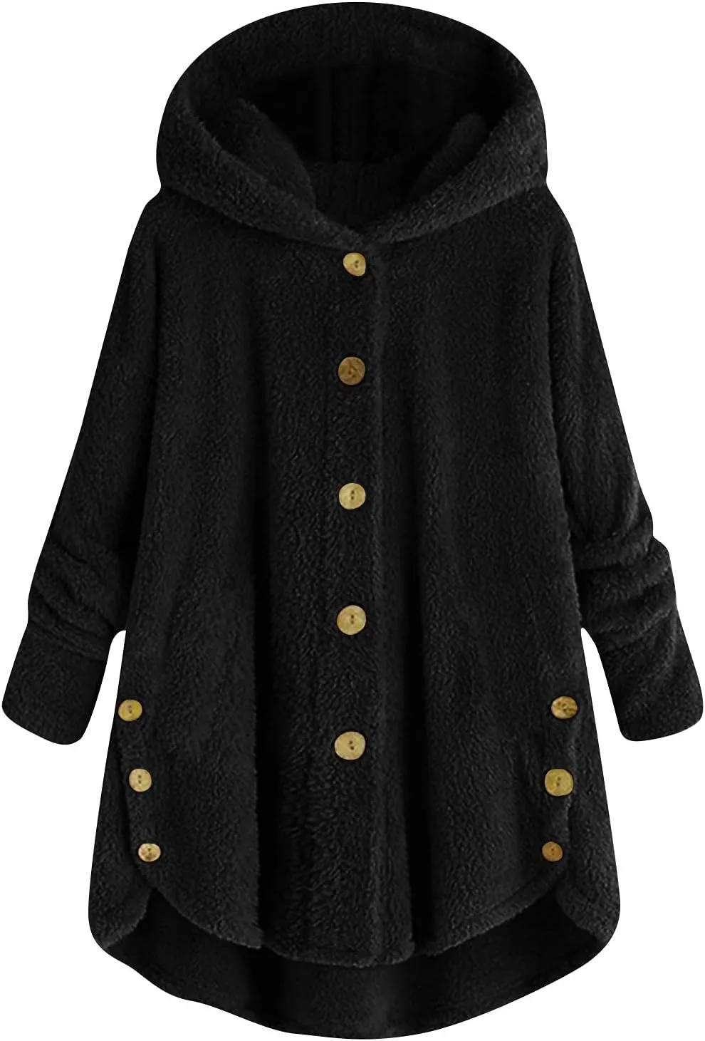 Fleece Hooded Jacket Women,2023 Winter Warm Fuzzy Cute cat Ear Hoodies Sweatshirt Oversized Coat with Pockets