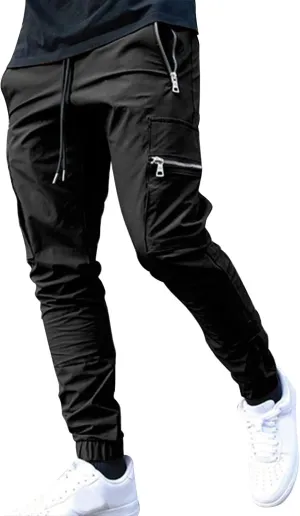 Flowy Pants for Men Casual Fall Pants for Men Men's Slim-Fit Casual Stretch Chino Pant Mens Casual Pants with Pockets