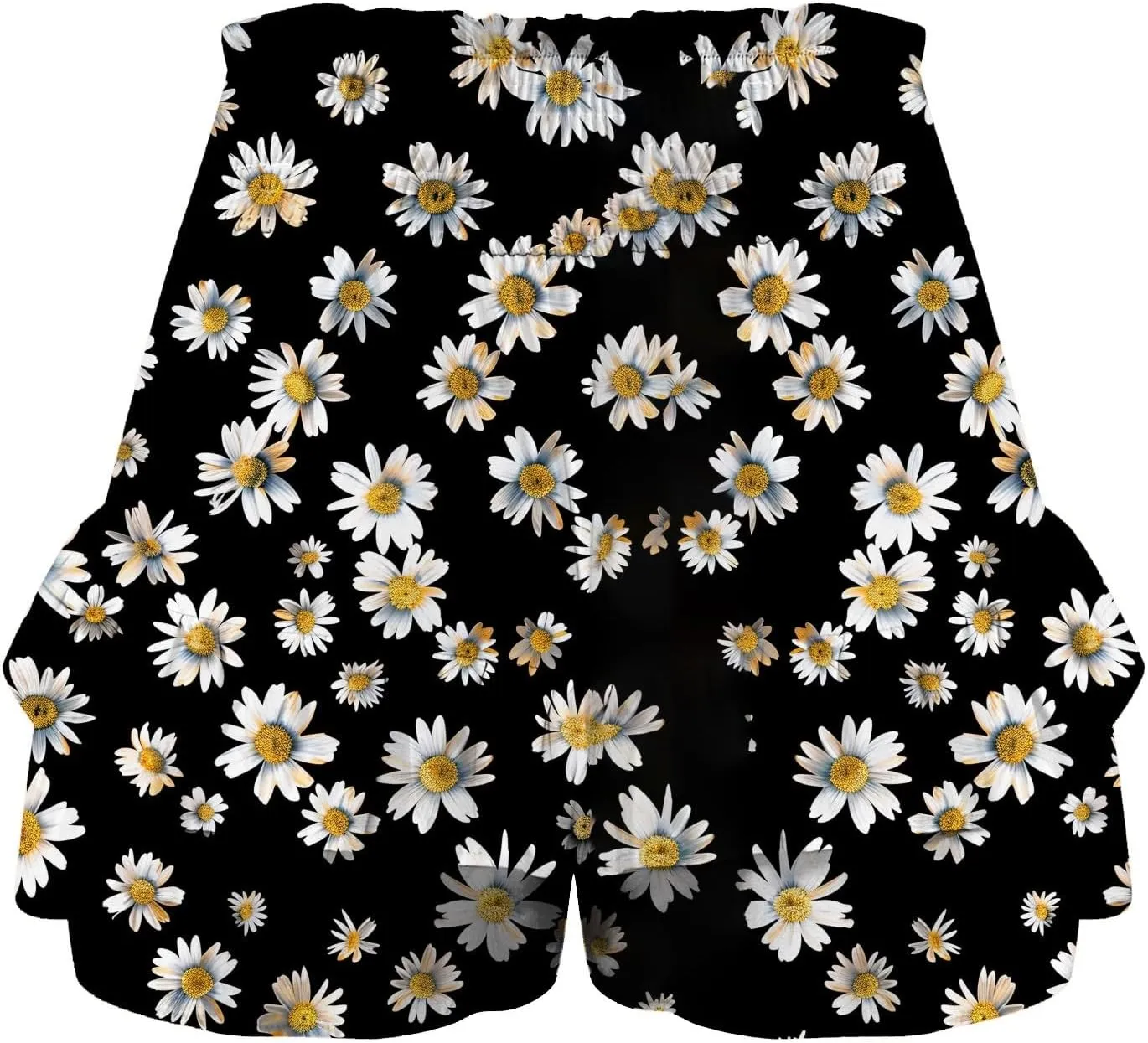 Flowy Shorts for Women Summer Boho Floral Print Ruffle Mini Skirts Comfy Baggy High Waisted Tennis Running Shorts