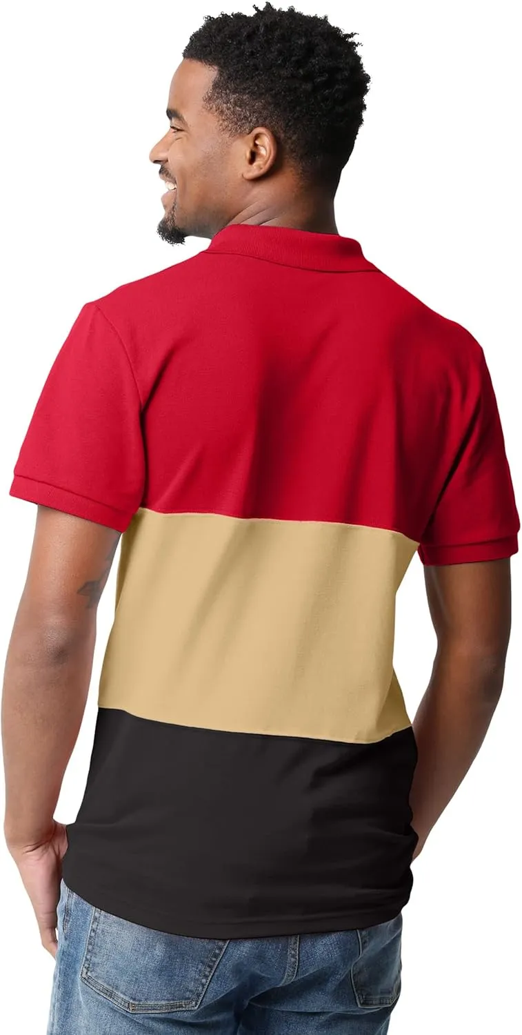 FOCO Men's NFL Team Logo Polo Short Sleeve Shirt
