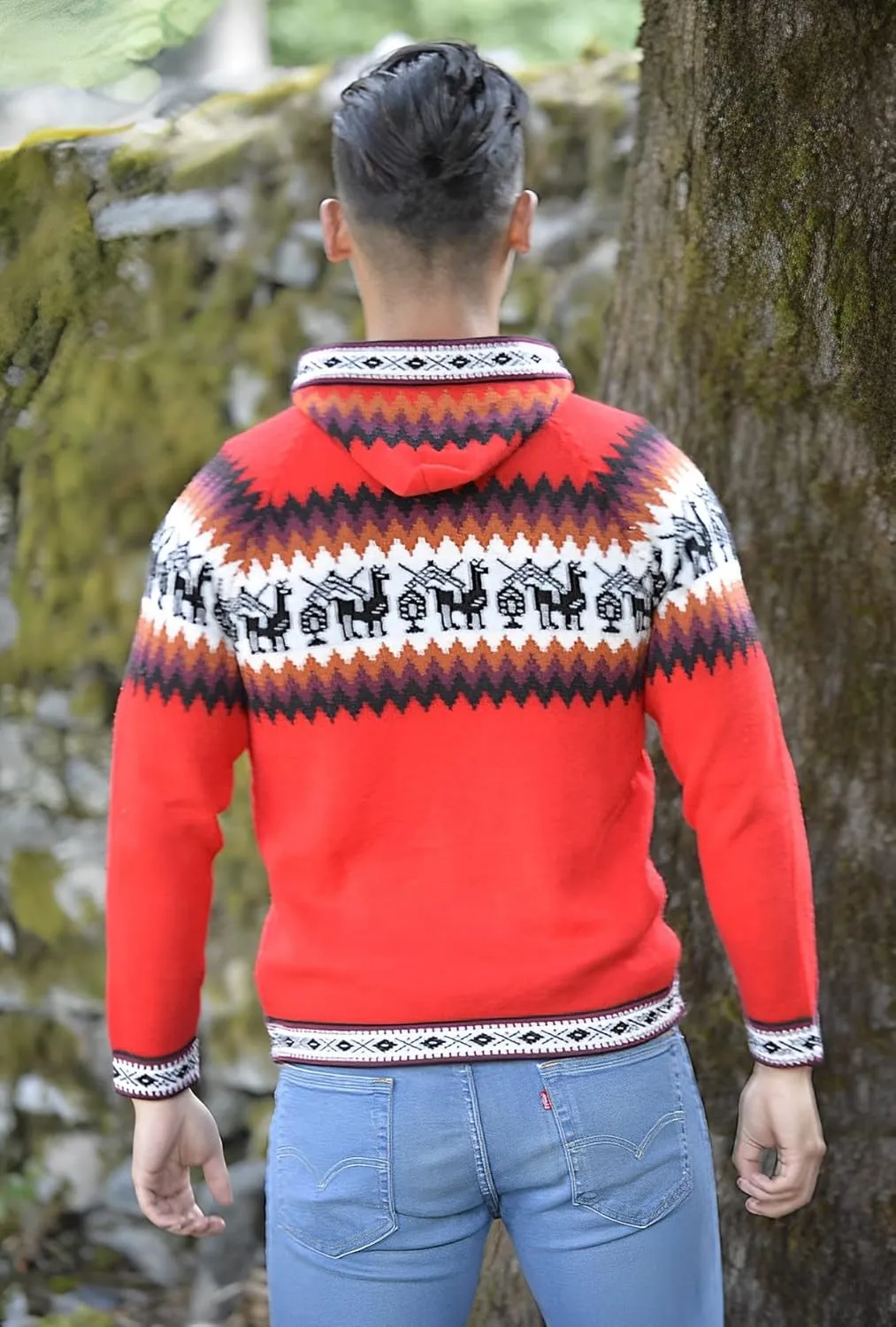 Gamboa Alpaca Cardigan Sweaters for Men Hoodie Mens Jacket Light and Softness Wool Knitted Summer Winter Hooded Sweater