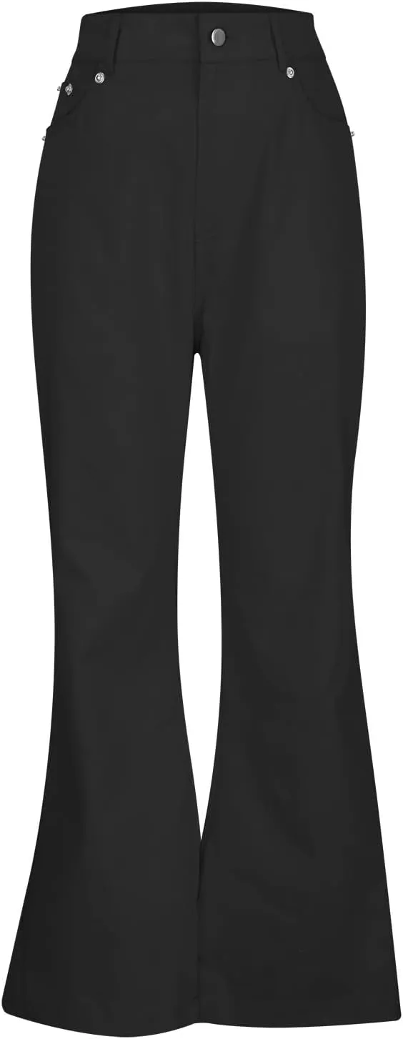 GIERIDUC Men's Drawstring Waist Cargo Pants Men's Classic Fit Dress Pants Black Cotton Cargo Trousers Relaxing Gifts for Men