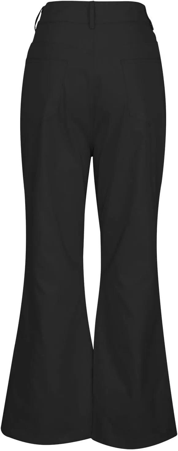 GIERIDUC Men's Drawstring Waist Cargo Pants Men's Classic Fit Dress Pants Black Cotton Cargo Trousers Relaxing Gifts for Men