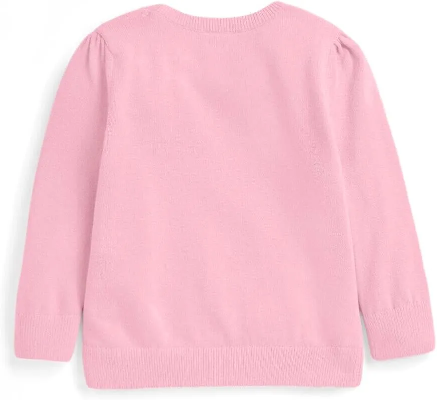 Girls Cropped Cardigan Knit Shrugs for Dresses Tops V Neck Button Down Cardigans Sweaters