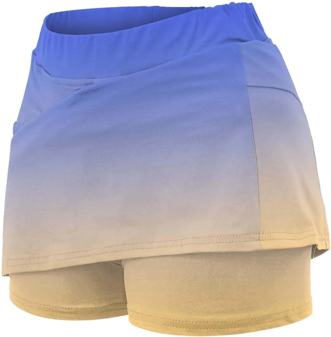 Golf Skirts for Women with Shorts Long Womens Running Shorts 5 inch Inseam no Liner Black Skirt for Women Cotton