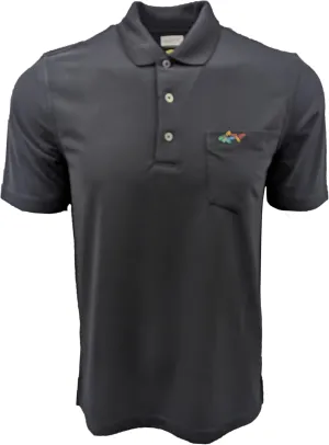 Greg Norman Men's Pique Shark Pocket Polo Shirt