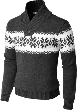 H2H Mens Slim Fit Casual Christmas Sweater Knitted Xmas Knitwear Holiday Knit