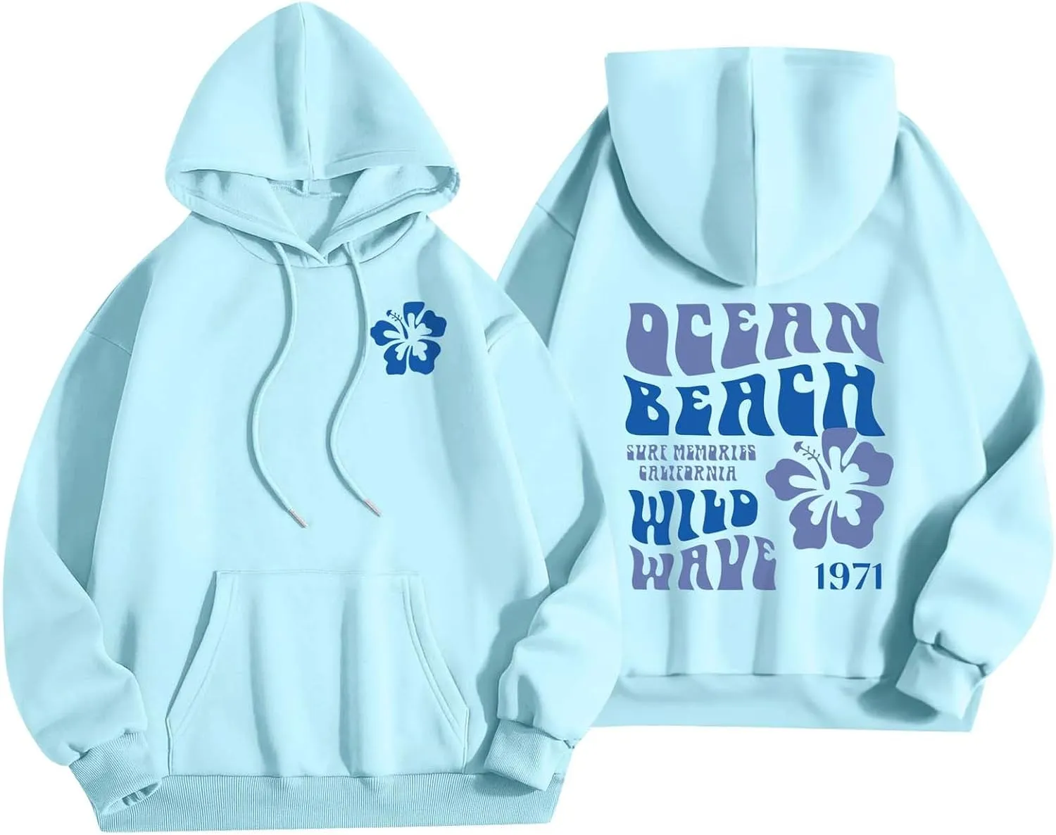 Hoodies For Teen Girls Long Sleeve Letter Print Casual Graphic Drawstring Pullover Cute Oversize Hoodie