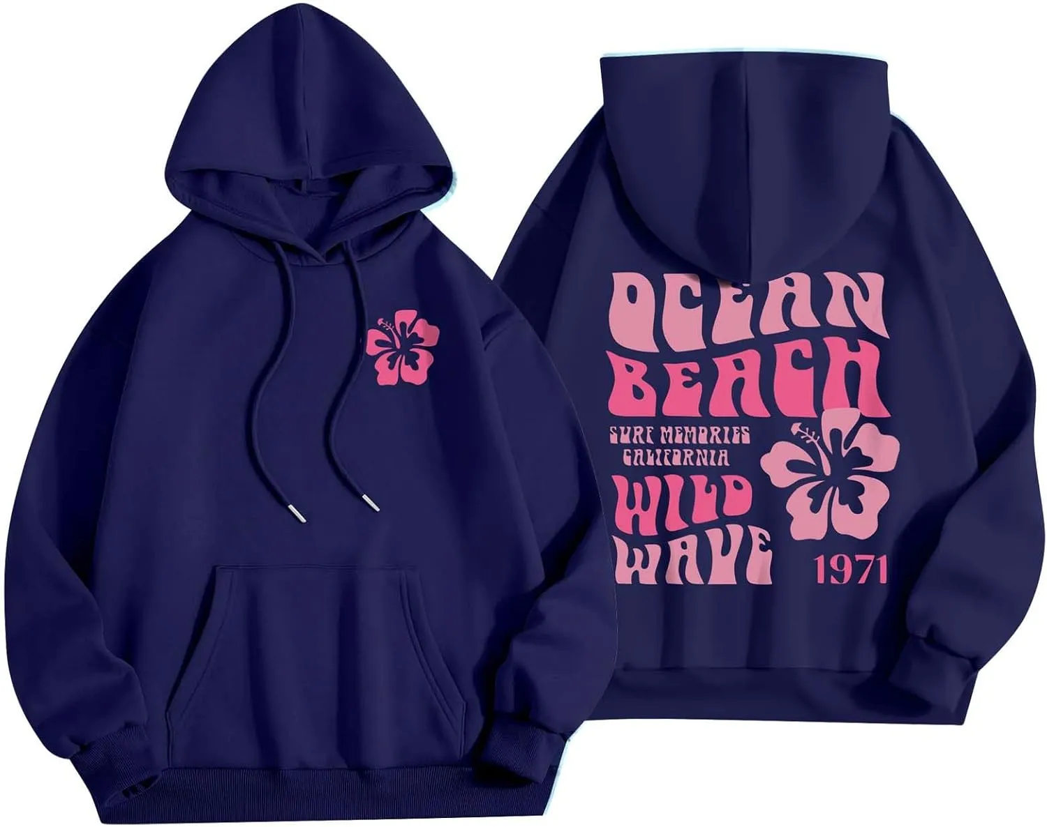 Hoodies For Teen Girls Long Sleeve Letter Print Casual Graphic Drawstring Pullover Cute Oversize Hoodie