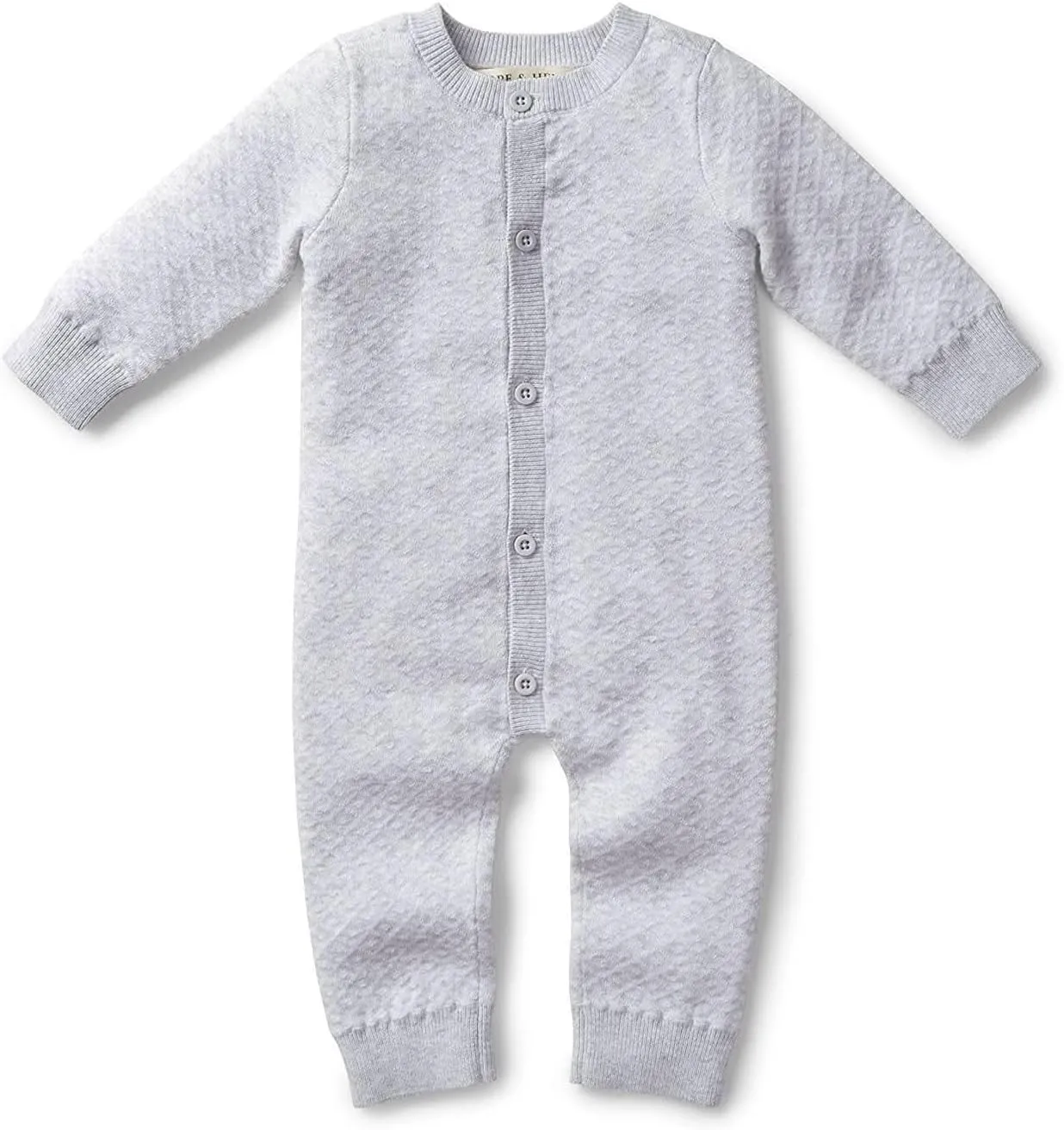 Hope & Henry Layette Baby Cable Knit Sweater Romper