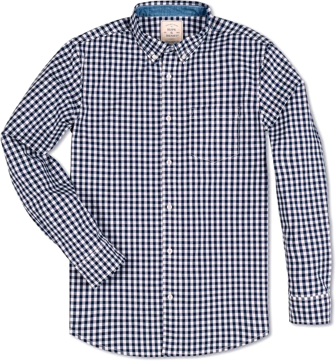 Hope & Henry Men's Long Sleeve Poplin Button Down Shirt