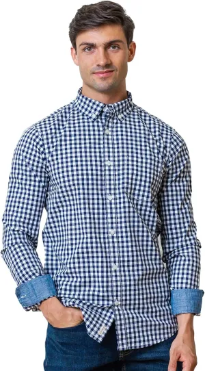 Hope & Henry Men's Long Sleeve Poplin Button Down Shirt